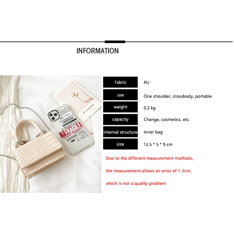 

Summer Women's Cosmetic Bag Sen Daisy Large-Capacity Waterproof Simple Wild Crocodile Pattern Chain Makeup Bag