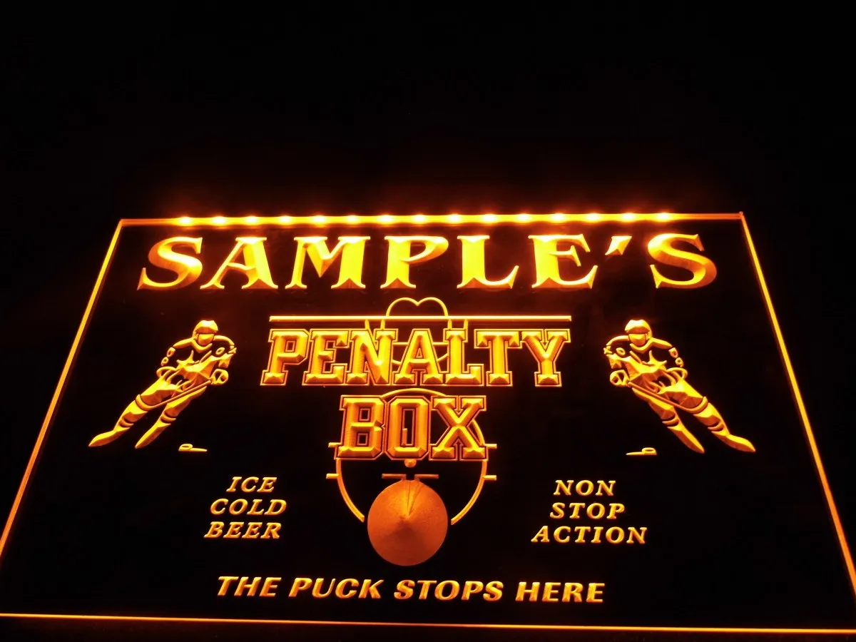 Tm050-именной персонализированный неоновый светодиодный светильник для хоккея |