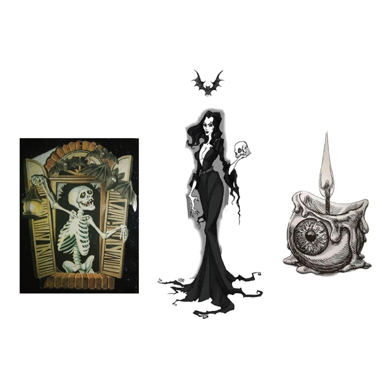 

Halloween Style Skull Wizard Candle Metal Cutting Dies Stencil Scrapbooking DIY Album Stamp Paper Card Embossing Decor Craft