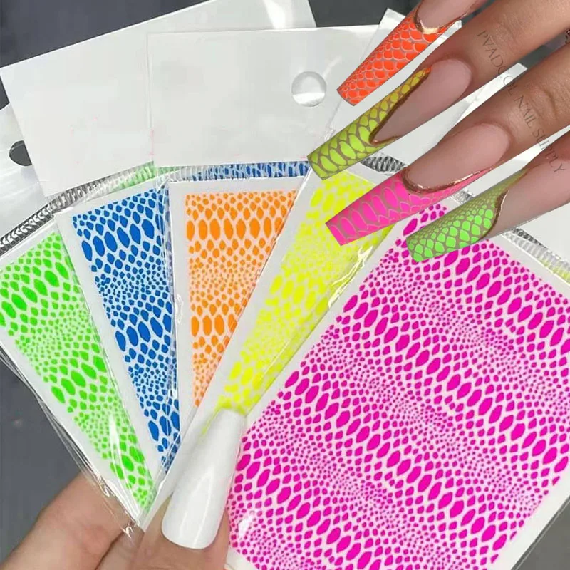 5 шт. наклейки для ногтей с принтом змеиной кожи|Стикеры и наклейки| |