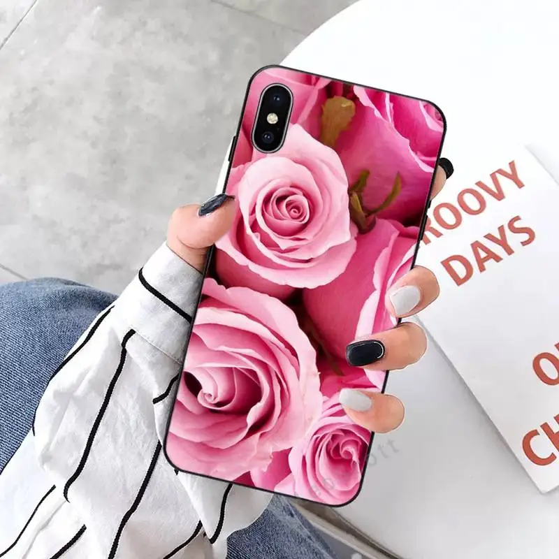 

Pink roses Phone Case for iPhone 11 12 mini pro XS MAX 8 7 6 6S Plus X 5S SE 2020 XR