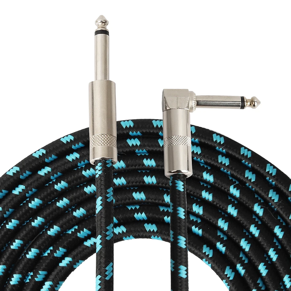 3 meter 5 meter 10165 füße elektrische gitarre kabel bass musical instrument kabel geflochtene 90 shielded 635mm gerade zu winkel free gl