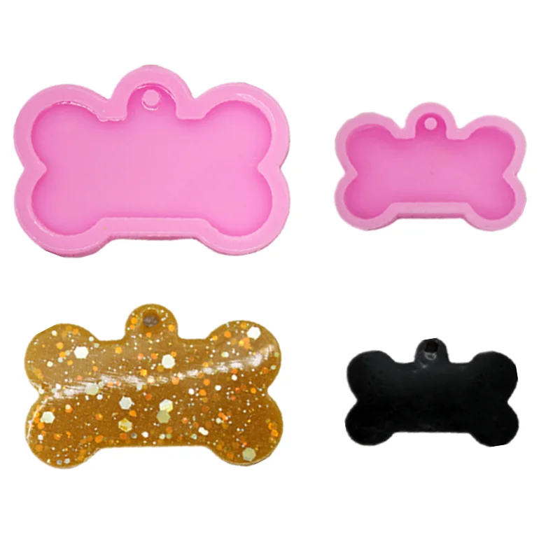 Силиконовые кости Форма кулон форма для литья под давлением DIY Dog Tag в форме