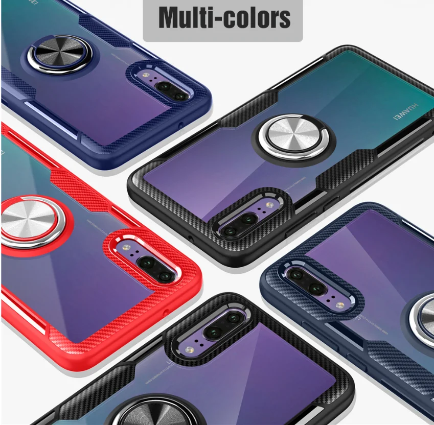 Роскошный противоударный мягкий чехол с кольцом для телефона Huawei P40 P40Pro