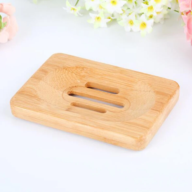 100 шт. натуральная бамбуковая деревянная мыльница Деревянный Мыльница держатель