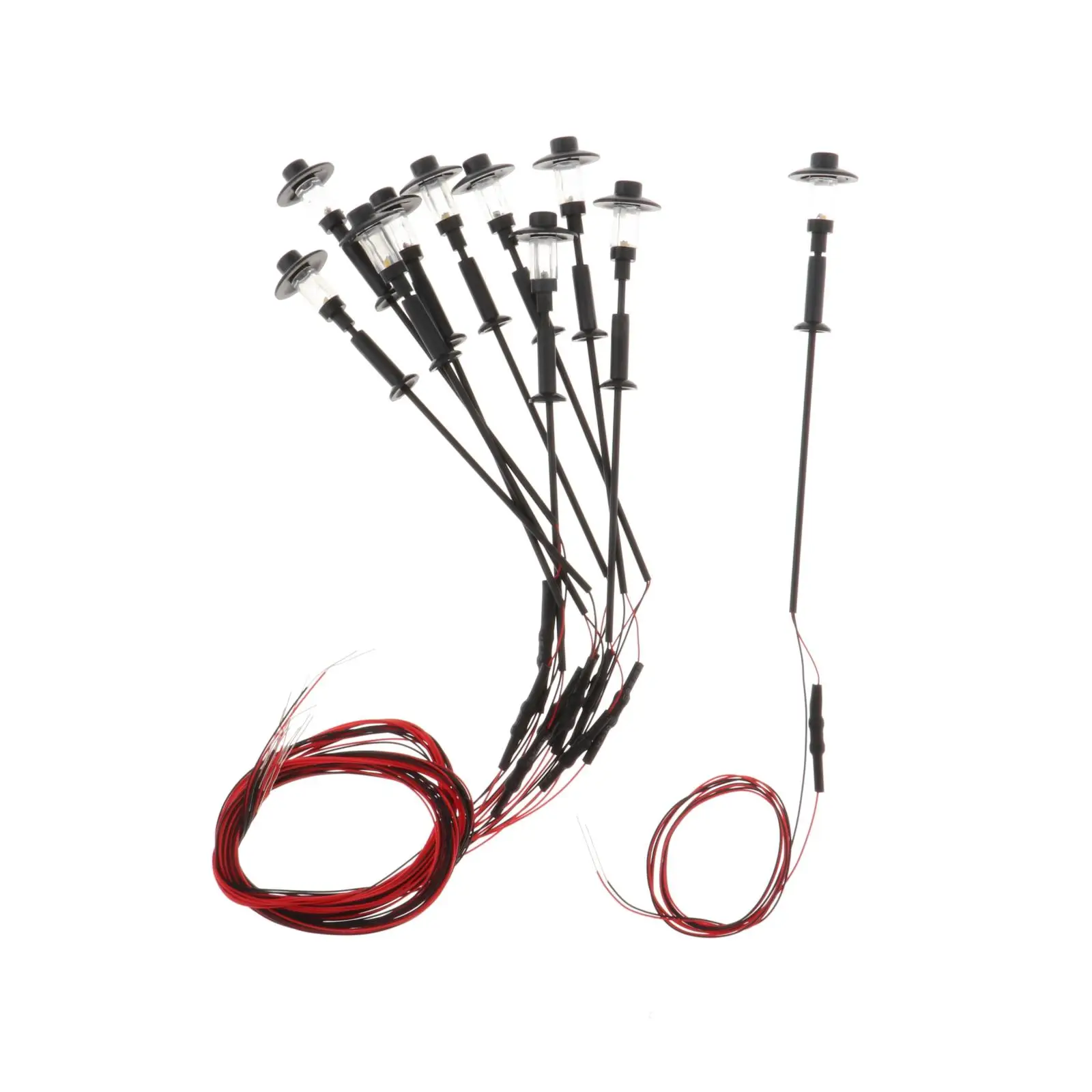 10 моделей железнодорожных уличных фонарей теплый белый свет HO TT N Scale Led 1: 100 |