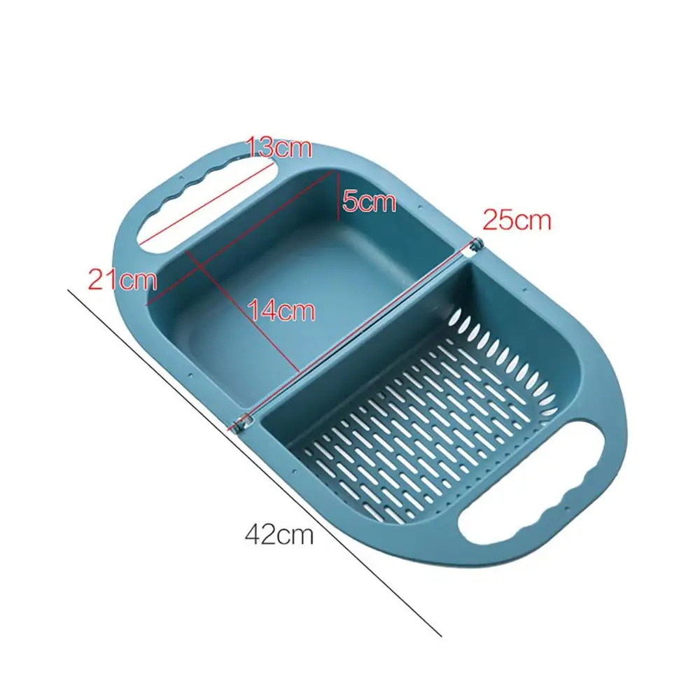 Складная сливная корзина 1 шт. 2 решетки мойка для фруктов и овощей пластиковая