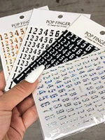 1pc numbers decals 3d nail art sticker decals letters text numbers nail art stickers black or white easy peel stickui89