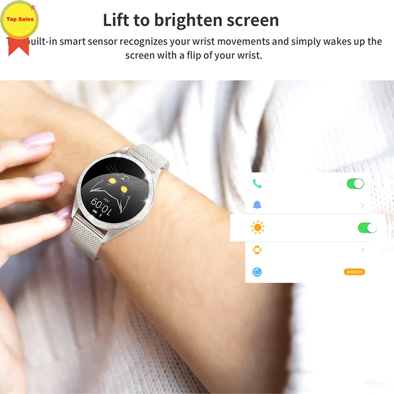 

Модные Смарт-часы IP68 Водонепроницаемые наручные часы с пульсометром Bluetooth часы женский браслет 2020 женские часы VS KW10 Смарт-часы