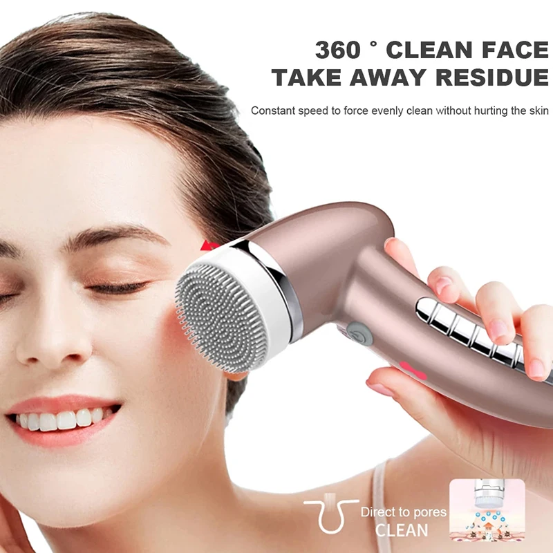 

Facial Cleansing Brush 360 Degree Rotation Mini Face Cleaner Deep Pore Blackhead Cleaning Machine Electric Face Massager M2