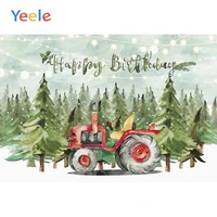 yeele birthday party snow forest pine tractor scene photography background customize photographic backdrops for photo studio