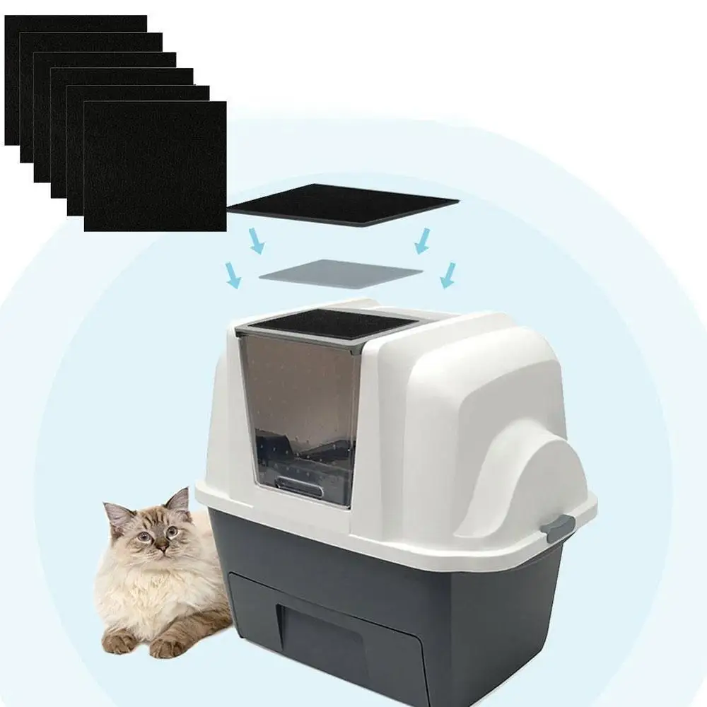 Контейнер для кошачьего туалета с угольным наполнителем поддон капюшоном