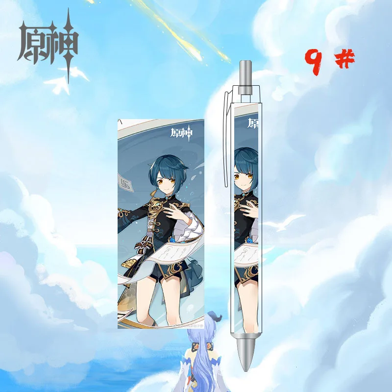 Шариковая ручка для косплея Game Genshin Impact масляная автоматическая периферическая
