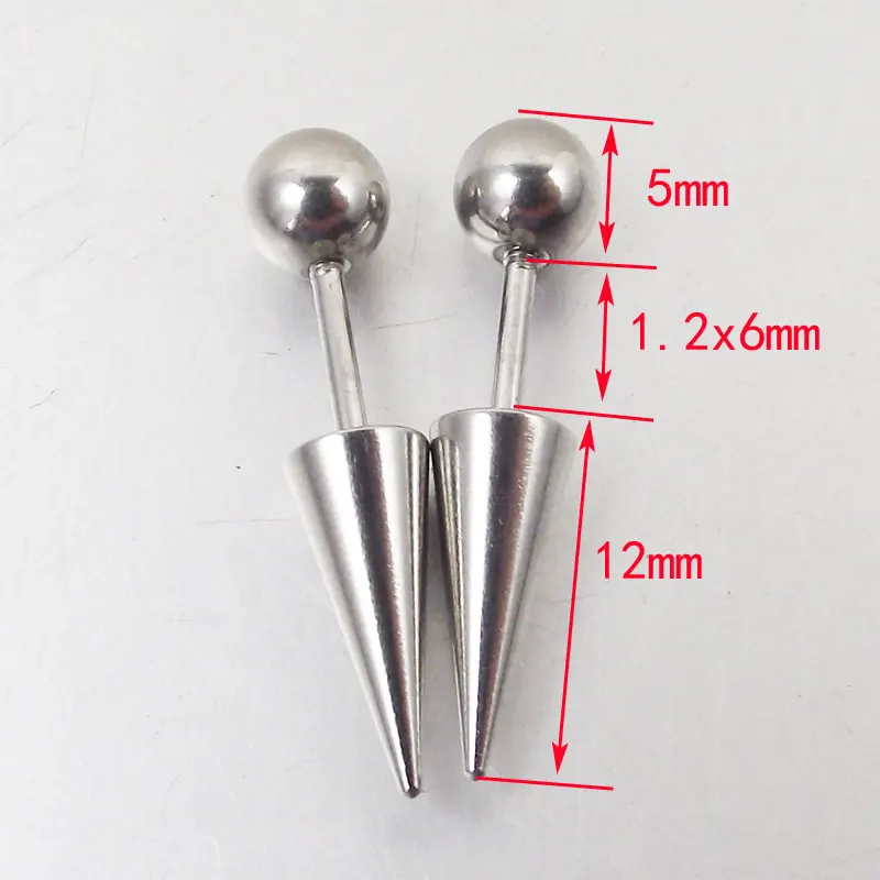 piercing spike 6mm plugs and tunnels ear tunnels Piercing parts Bone Bar Demon Propeller Ball Earrings Devil Tragus piercing
