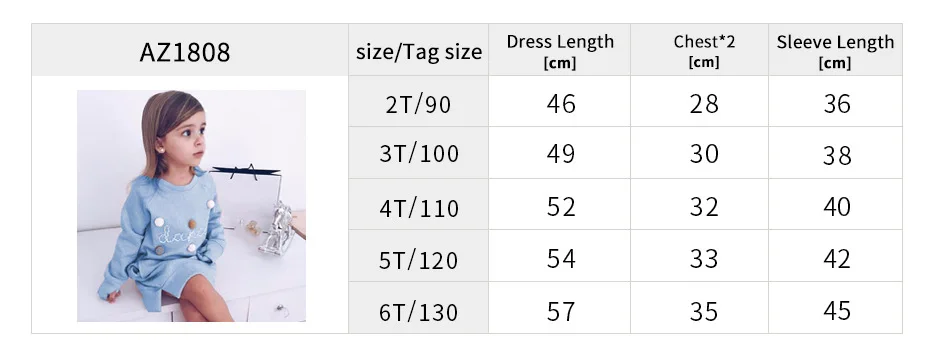 

Child's Spring Winter Cartoon Letter Embroidery Sweatshirt Girl Fashion Long Hoodie Dress Pullover Moletom Feminina 2-6 years