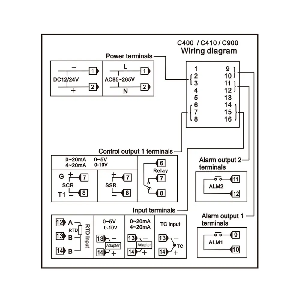 Универсальный входной цифровой ПИД-регулятор температуры релейный выход K или