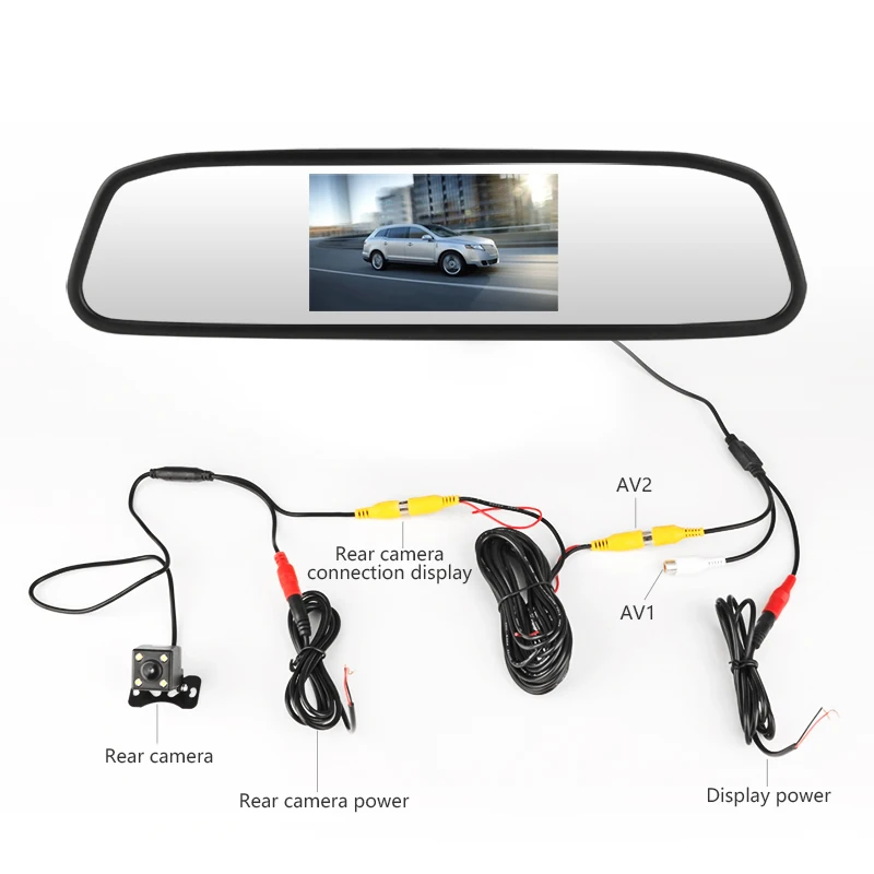 JMCQ 4 3 &quotАвтомобильный монитор камера заднего вида для TFT LCD HD мониторов Авто