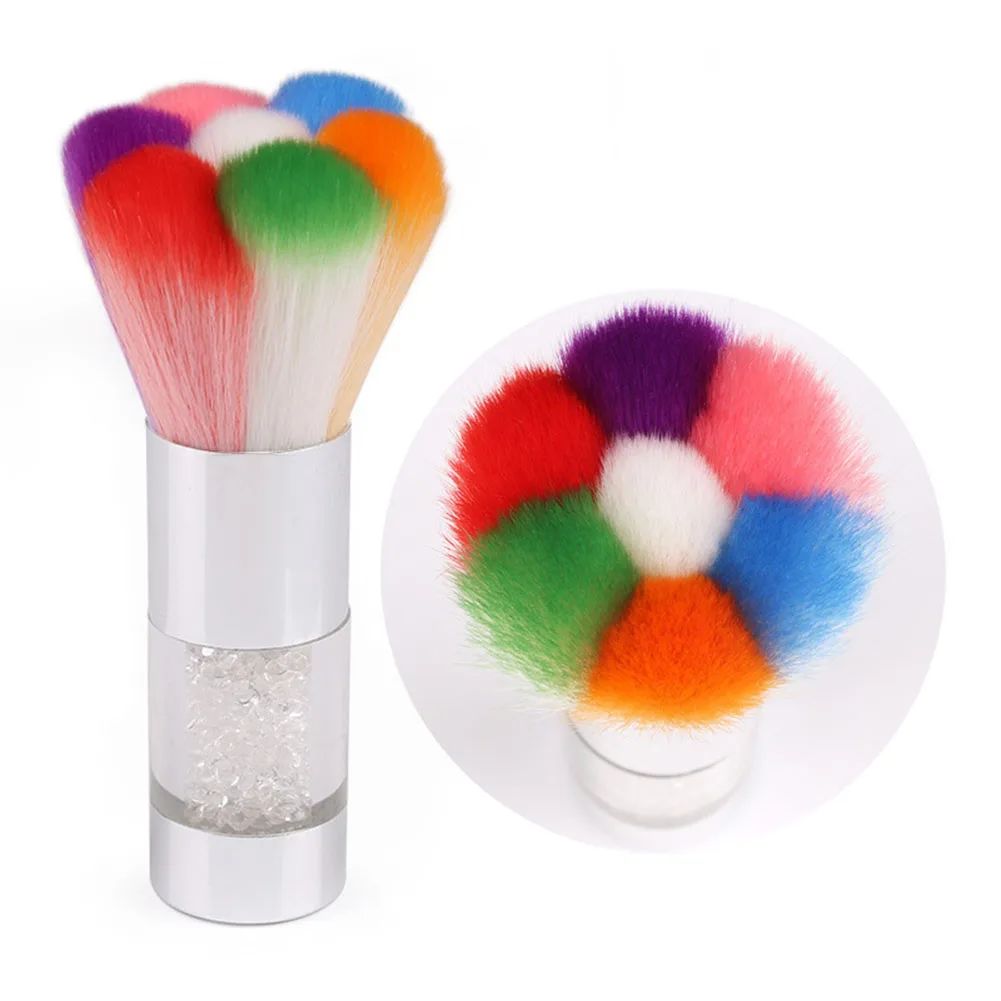 

1Pc Colorful Soft Nail powder Cleaning Brush Nail Art For UV Gel Nail Dust Cleaner Brush Manicure Pedicure Tool Accessories