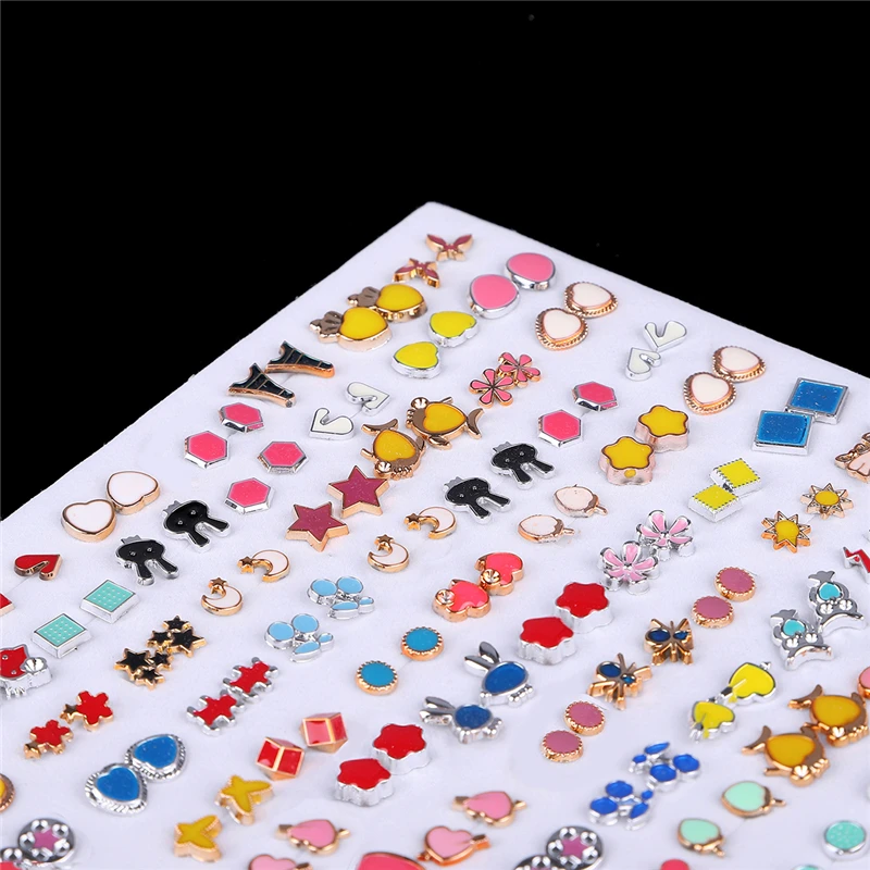 100 пар женские акриловые серьги-гвоздики с кристаллами | Украшения и аксессуары