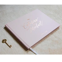 rose gold wedding guestbook personalise blush wedding guest book alternative ideas book horizontal signature book bridal journal