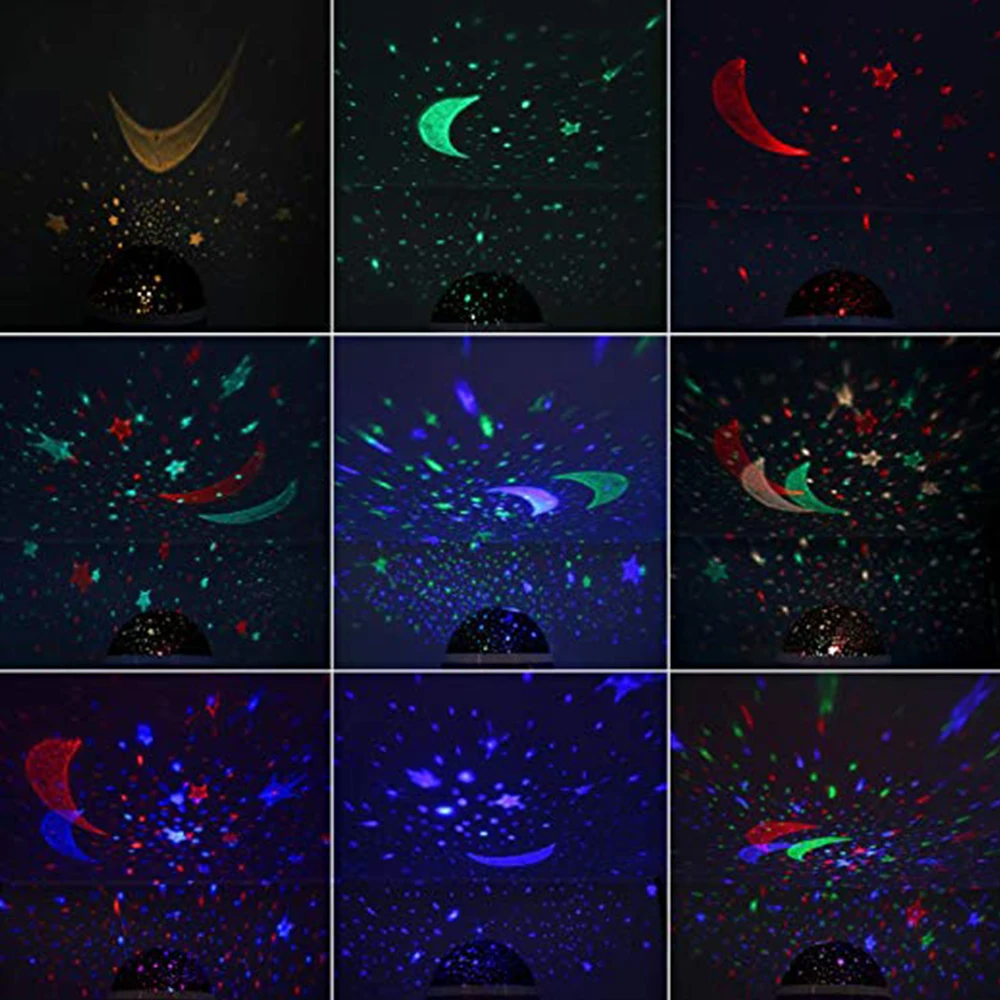 Aimkeeg Красочные звезд звездное небо Светодиодный Ночник проектор Луна лампы Батарея USB Спальня для детский ночник подарок от AliExpress WW