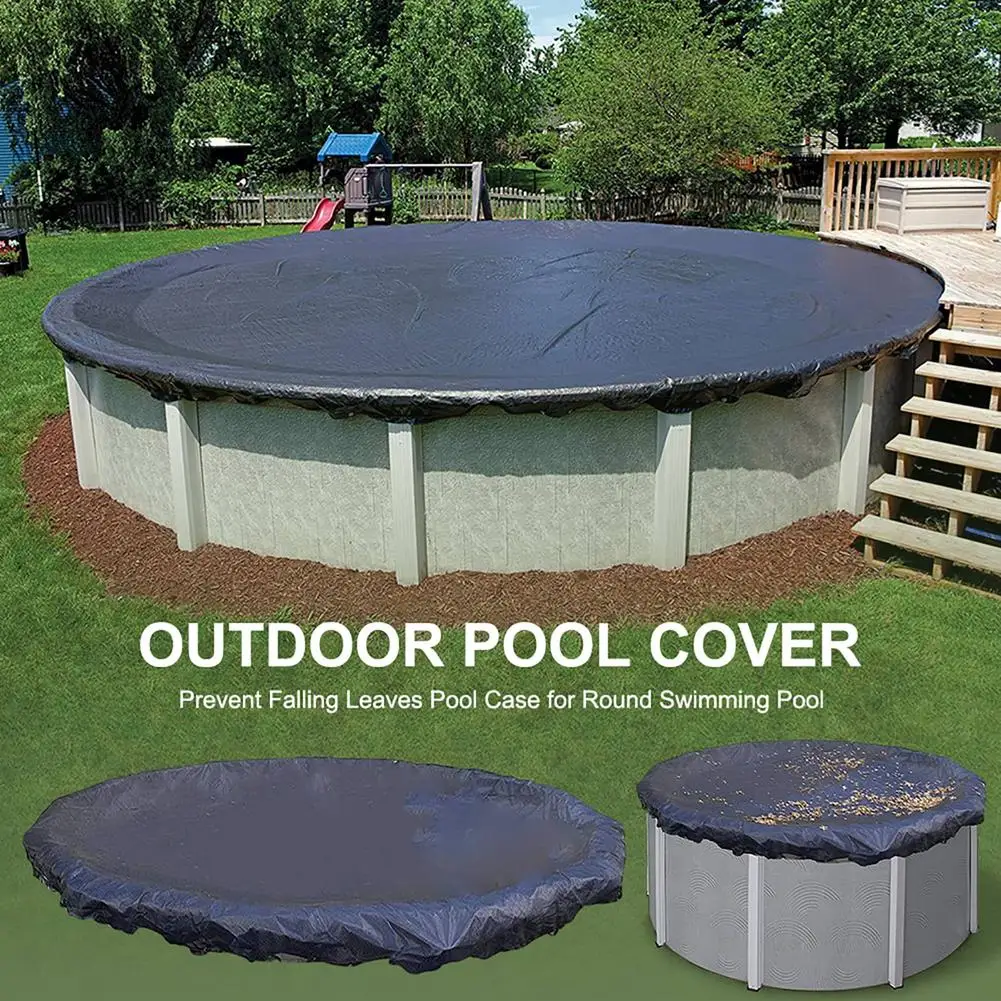 

Pool Cover Round Solar Garden Swimming Pool Tub Cover Leaf Proof Dust Cloth Cover 210D Oxford Cloth 243 300cm