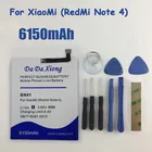 Аккумулятор BN41 большой емкости 6150 мАч для Xiaomi Hongmi Redmi Note 4 Note4
