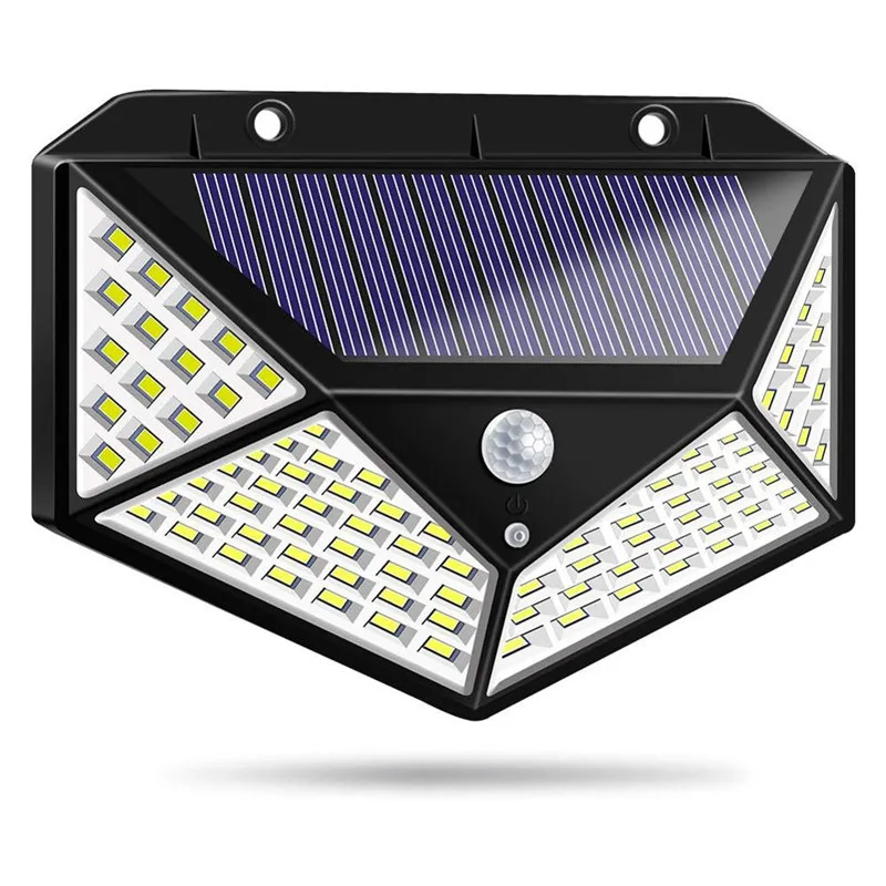 

100 Led Solar Light Outdoor Solar Wall Lamp LED Bulb IP65 PIR Motion Sensor Lampara Solar Lighting Garden Decoration Light 20W