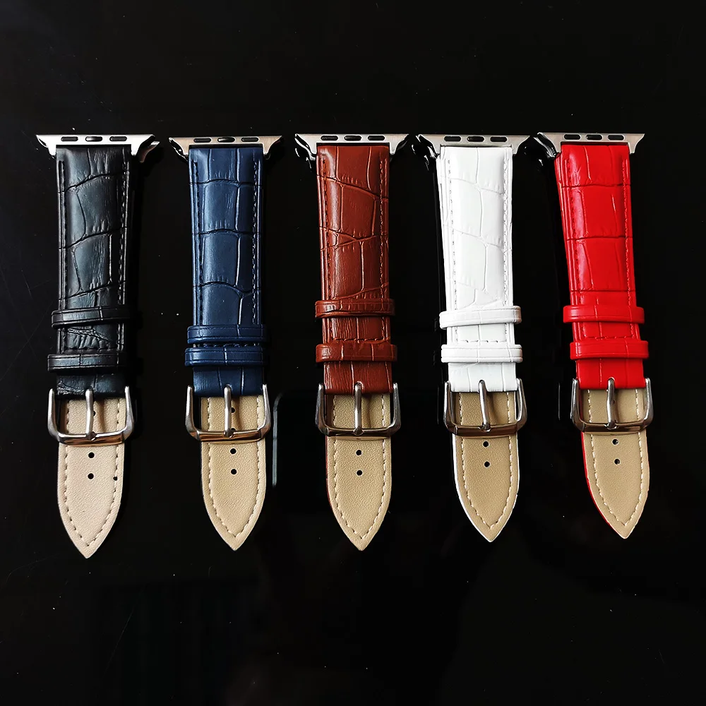Ремешок из натуральной коровьей кожи для Apple Watch Band 38 мм 42 Series 5/4/3/2/1 iwatch ремешок 40 44