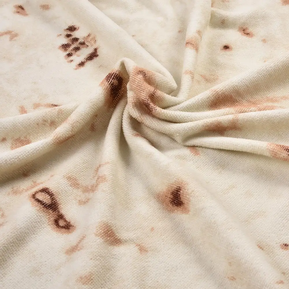 Мягкое тортильское одеяло ковер с надписью круглый маленький Burrito для офиса дома