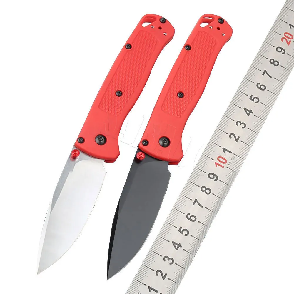 2021 Newest Bm 535 Outdoor Folding pocket Knife survival S30v Blade Hunt Tactical Camping Red Nylon Handle Combat Tools D2 Steel |