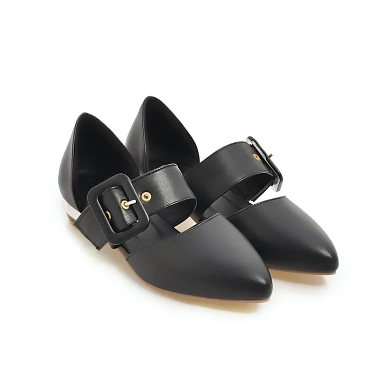 

Big Size Pointed buckle shoes summer flat ladies women shoes woman