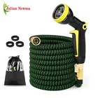 Выдвижной шланг, расширенный садовый шланг, пистолет-распылитель из натурального латекса, шланг для мойки высокого давления автомобиля, сжимаемая труба, гибкая труба для орошения