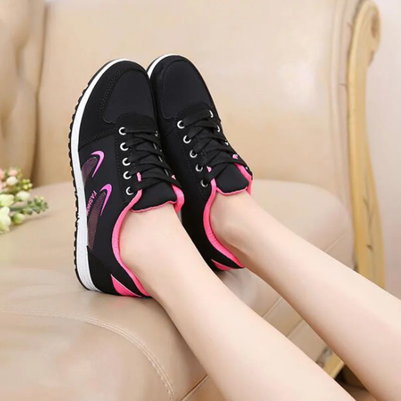 

2021 Comfort Women Sneakers Fashion Lace Up Flat Casual Shoes Spring Autumn Light Shoes for Trainers