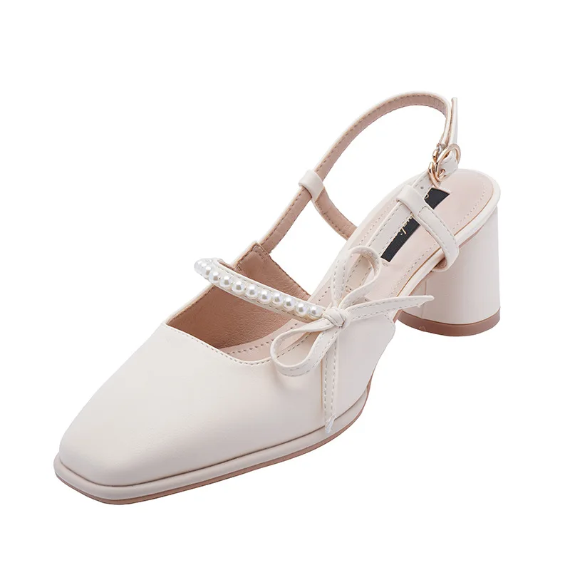 

Sandals for Women High Heels Shoes 2021 New Fashion Spring Autumn Prom Office Solid Color Square Heel Pumps Woman Shoes