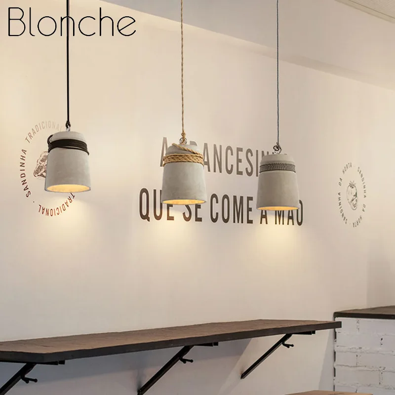 Blonche скандинавский подвесной светильник цементные светодиодные подвесные