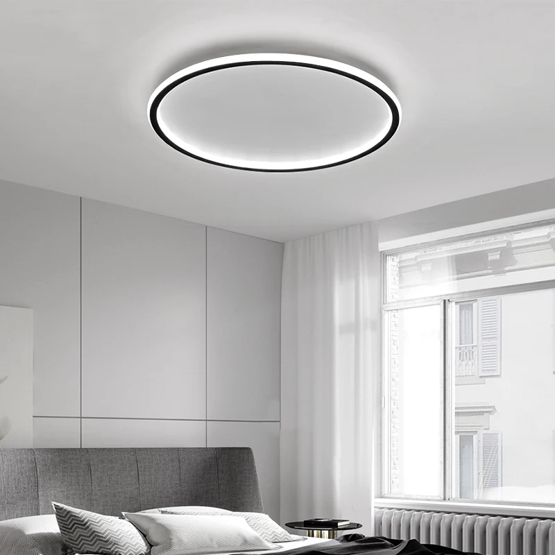 

New Round/Square led chandelier For living room lights bed room led techo Black/White modern chandelier lighting lampadario led