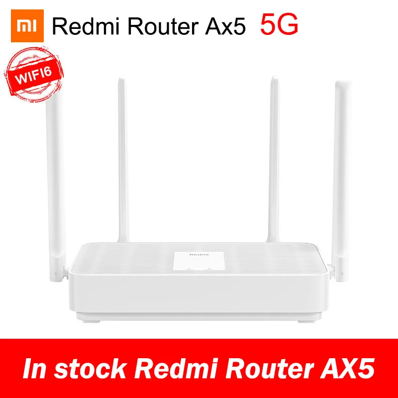 NEW Xiaomi Redmi Router AX5 WiFi 6 1800 5-Core 256M Memory Mesh Home IoT 4 Signal Amplifier 2.4G 5GHz Both 2 Dual-Band OFDMA