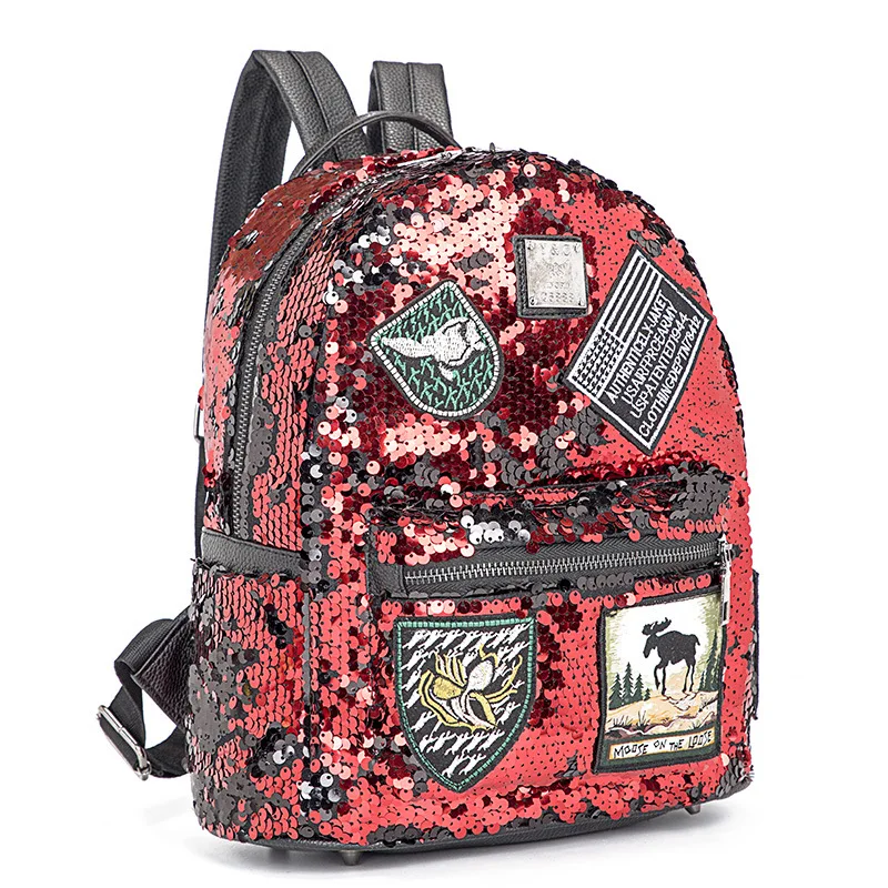 2019 новые корейские блестки милые двойные Наплечные сумки женские индивидуальные