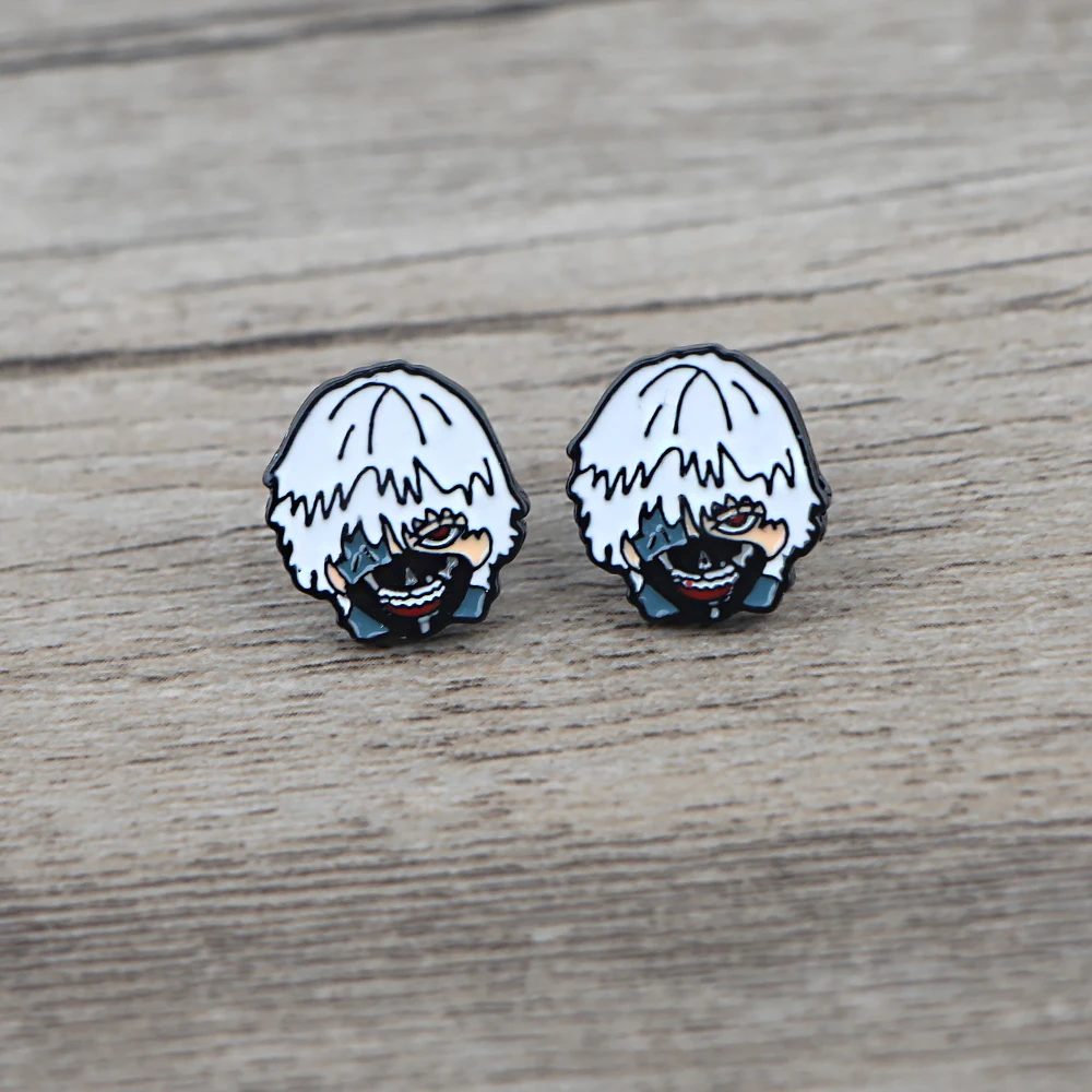 

BG489 Dongmanli 1 Pair Anime Ghost New Earrings Anime Stud Earrings For Women Men Jewelry