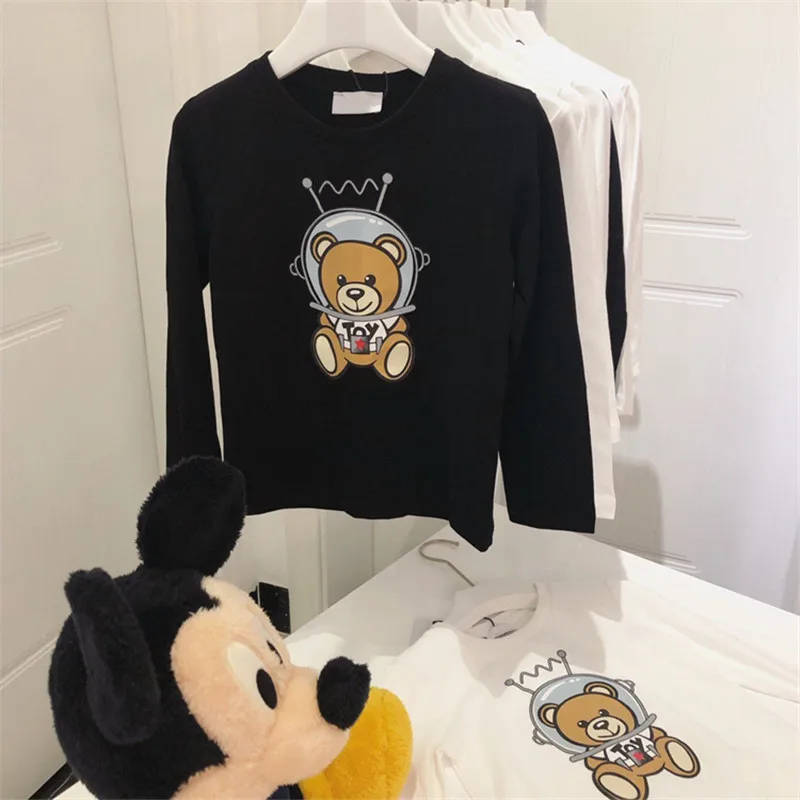 Toddler Boys Tshirts Girl Boy Tshirt Children Tops Long Sleeve T Shirt For Boys Kids Cartoon bear baby Clothes