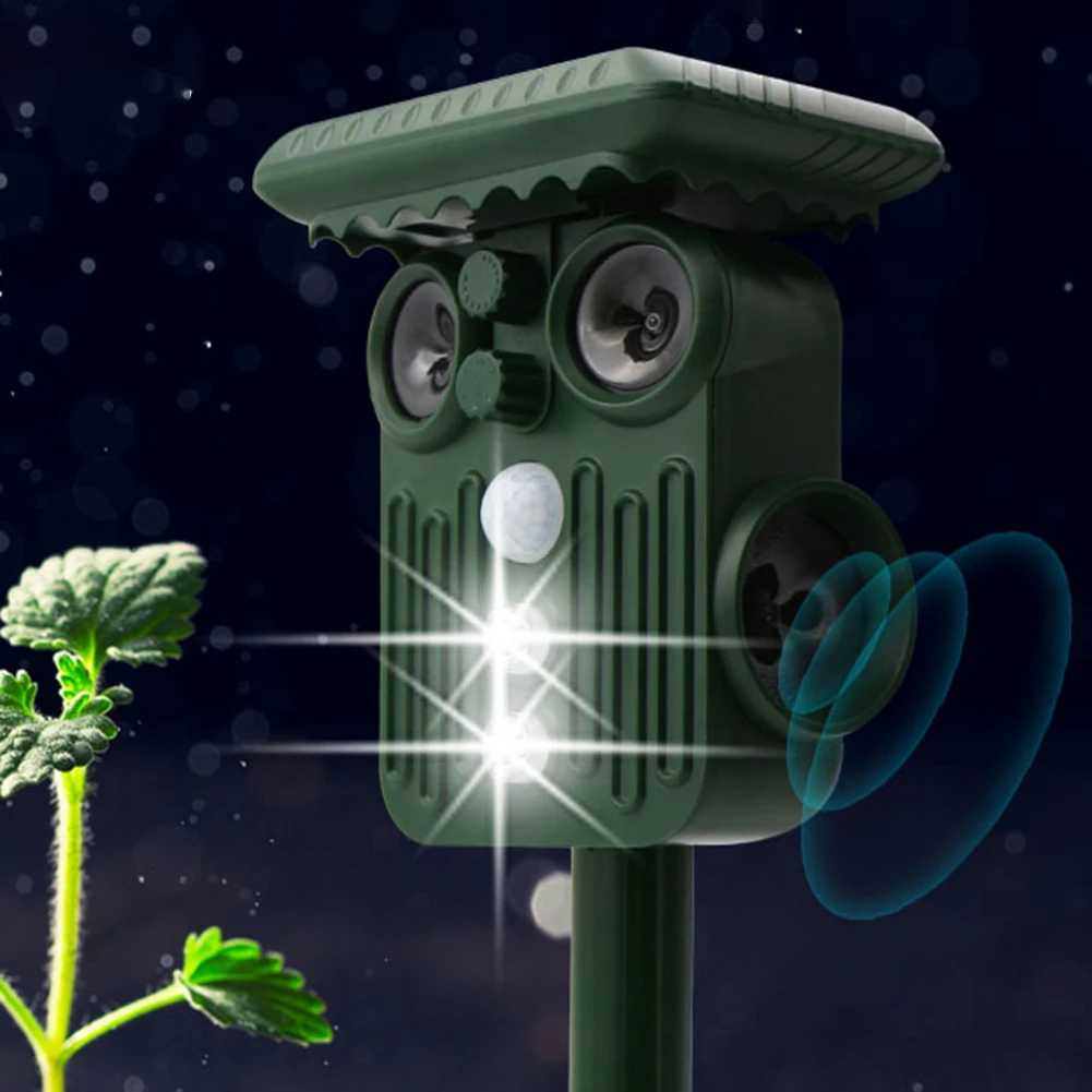 Ультразвуковой репеллент от насекомых на солнечных батареях для сада уличная