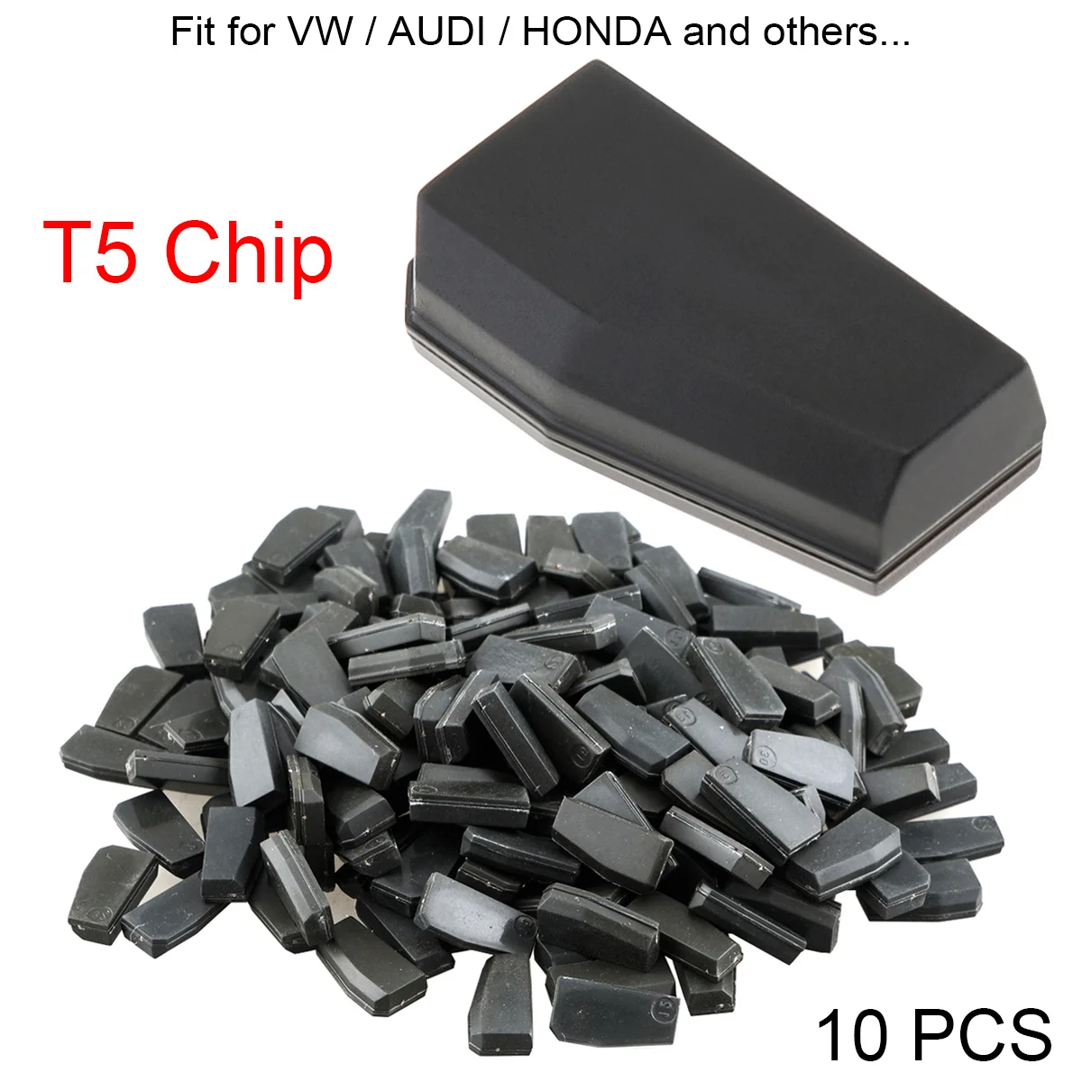 

10pcs Blank T5 (ID20) Automobile Keys Carbon Chip Car Key Transponder Chips Fit for VW AUDI HONDA etc Replacements Parts