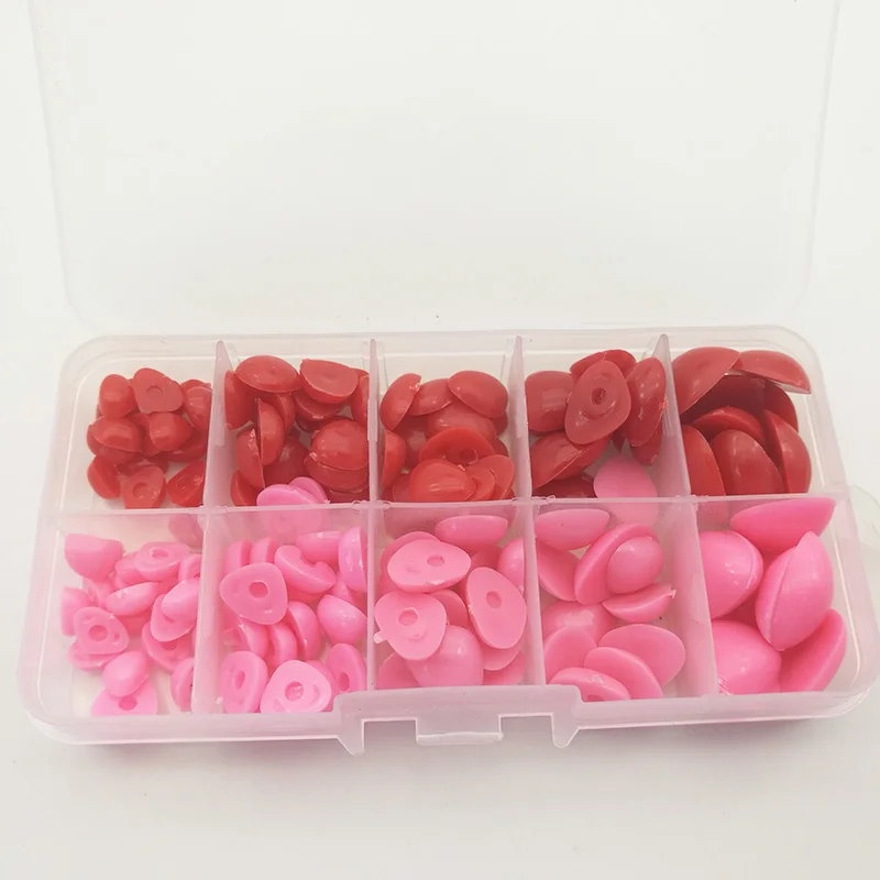 150 шт. круглые плоские черные глаза треугольные для носа пластиковые кукол