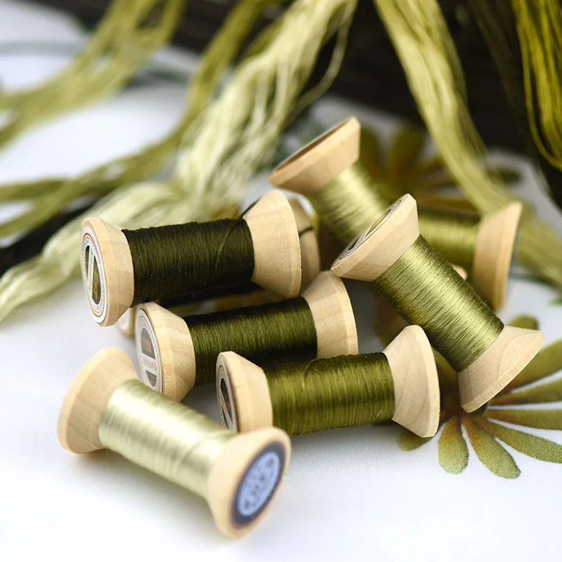 Вышивальная нить Suzhou/шпуля из шелковой нити/Цветочная линия/шелковая