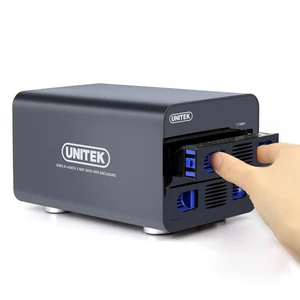 Корпус для жесткого диска USB3.0 ESATA к SATA3.0, корпус для жесткого диска с 2 отсеками, RAID 01большойнормальный, Поддержка жесткого диска SATA 2,5 или 3,5 дюйма