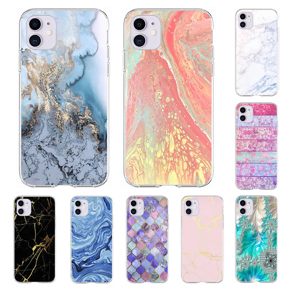 Роскошные мраморные чехлы для телефонов Apple iPhone 11 Pro Max 7 8 6 6s Plus чехол X XR XS MAX SE