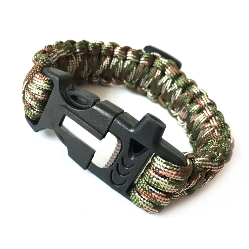 Плетеный браслет для мужчин многофункциональный Паракорд выживания на открытом