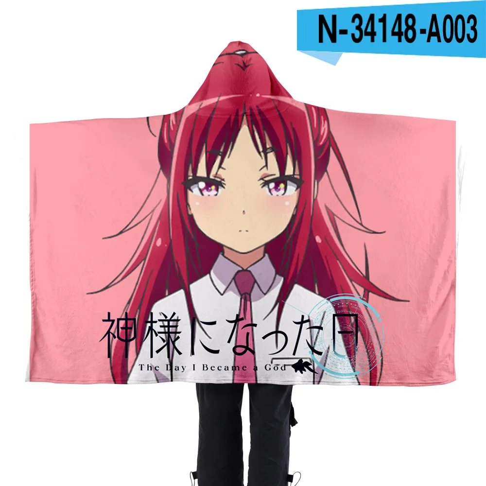 melhor Dia Difusa Personagens Kamisamaday Confortável Casa Sofá Cadeira Escritório Cochilo Quatro Estações Usar Flanela Cobertor Com Capuz Capa Mágica