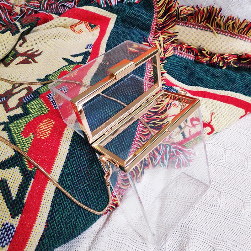 Женский прозрачный акриловый кошелек милая прозрачная сумка через плечо